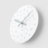 Schneeflocken Runde Wanduhr (Winkel)
