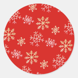 Schneeflocken Runder Aufkleber