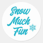 Schneeflocken Runder Aufkleber (Vorderseite)