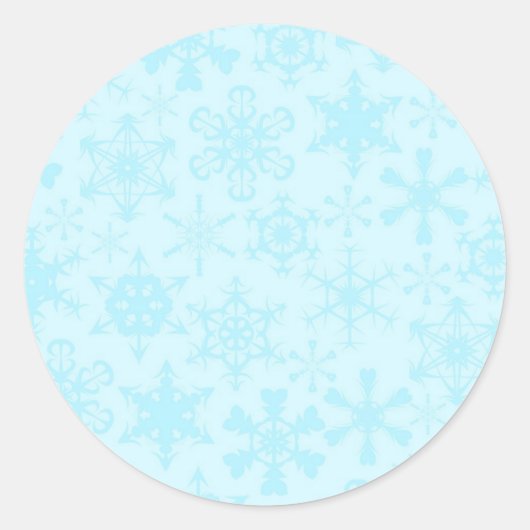 Schneeflocken Runder Aufkleber (Vorderseite)