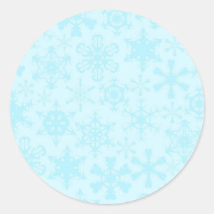 Schneeflocken Runder Aufkleber