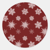 Schneeflocken Runder Aufkleber (Vorderseite)