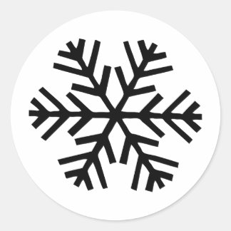 Schneeflocken Runder Aufkleber