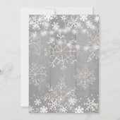 Schneeflocken-Saitenlichter Winterhäuserwärmung Pa Einladung (Rückseite)