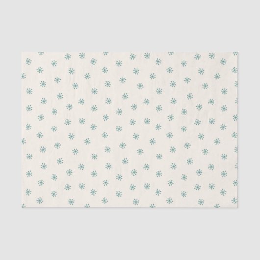 Schneeflocken Salbei grün und Sahne Seidenpapier (Vorderseite)
