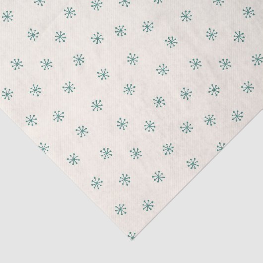 Schneeflocken Salbei grün und Sahne Seidenpapier (Ausschnitt)