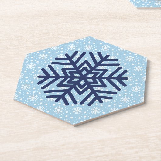 Schneeflocken saugender Weihnachten Untersetzer (angewinkelt)