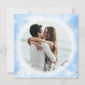 Schneeflocken Save the Date Foto Einladung (Vorderseite)