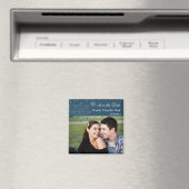 Schneeflocken Save the Date Foto Magnet (In Situ (Geschirrspüler))
