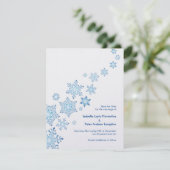 Schneeflocken Save the Date Hochzeit (Stehend Vorderseite)