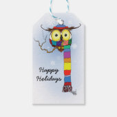 Schneeflocken Scarf Hat Niedlich Geschenkanhänger (Vorderseite)