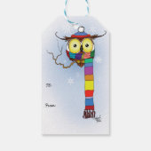 Schneeflocken Scarf Hat Niedlich Geschenkanhänger (Rückseite)