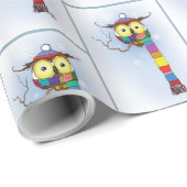Schneeflocken Scarf Hat Niedlich Geschenkpapier (Rolleneckpunkt)