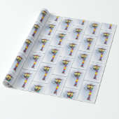 Schneeflocken Scarf Hat Niedlich Geschenkpapier (Ungerollt)
