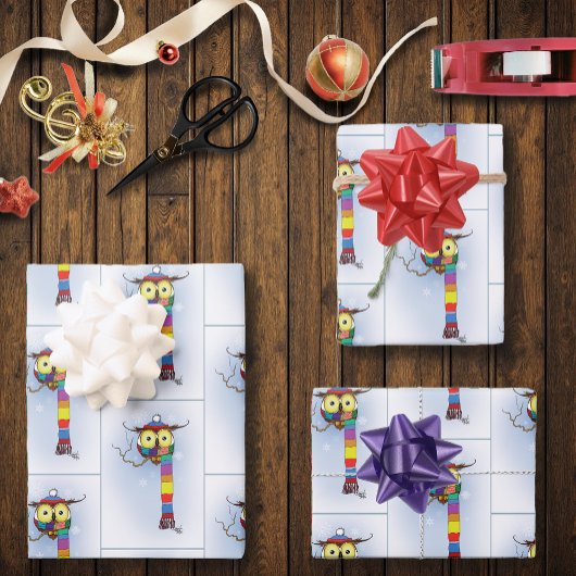 Schneeflocken Scarf Hat Niedlich Geschenkpapier Set