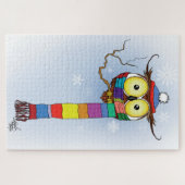 Schneeflocken Scarf Hat Niedlich Puzzle (Horizontal)