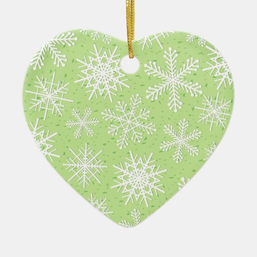 Schneeflocken, Schmuck Keramikornament (Vorne)