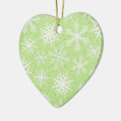 Schneeflocken, Schmuck Keramikornament (Links)