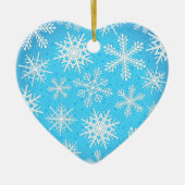 Schneeflocken, Schmuck Keramikornament (Vorne)