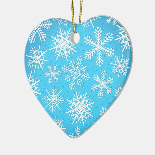 Schneeflocken, Schmuck Keramikornament (Links)