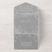 Schneeflocken Schnee Grau Winter Wunderland Hochze All In One Einladung (Außenbereich)