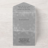 Schneeflocken Schnee Grau Winter Wunderland Hochze All In One Einladung (Außenbereich)