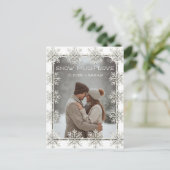 Schneeflocken Schnee Viel Liebe Foto Feiertagspostkarte (Stehend Vorderseite)