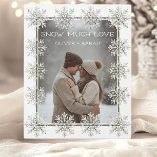 Schneeflocken Schnee Viel Liebe für das Foto Fotoplatte