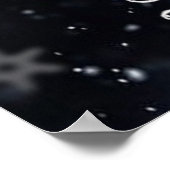 Schneeflocken Schneefall Poster (Ecke)