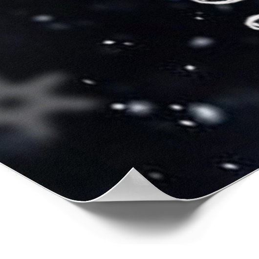 Schneeflocken Schneefall Poster (Ecke)