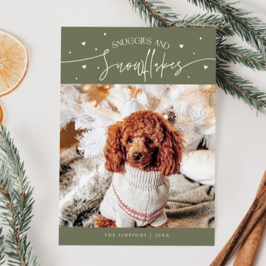 Schneeflocken & Schneeflocken Hundeweihe Weihnacht Feiertagskarte