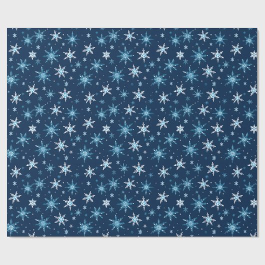 Schneeflocken Schneeflocken im Winter Geschenkpapier (Flach)