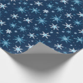 Schneeflocken Schneeflocken im Winter Geschenkpapier (Ecke)