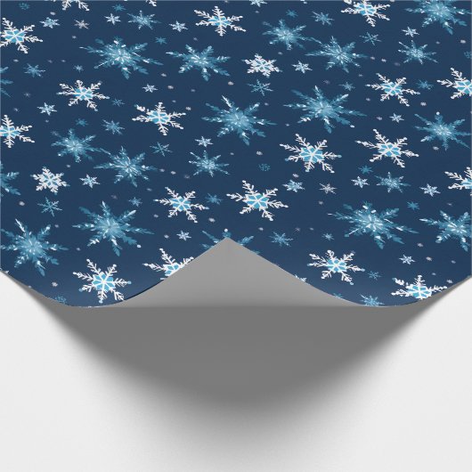 Schneeflocken Schneeflocken im Winter Geschenkpapier (Ecke)