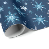 Schneeflocken Schneeflocken im Winter Geschenkpapier (Rolleneckpunkt)