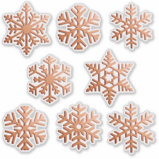 Schneeflocken / Schneeflocken in einem Imitat, Kup Aufkleber (Vorderseite)