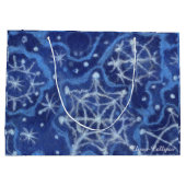 Schneeflocken Schneeflocken Schneeflocken Gefieber Große Geschenktüte (Rückseite)