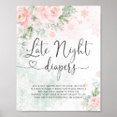 Schneeflocken Schneeflocken Späte Nacht Windeln Poster (Vorne)