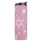 Schneeflocken-Schneeflocken Thermosbecher (Nach links gedreht)
