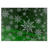 Schneeflocken Schneidebrett (Vorderseite)