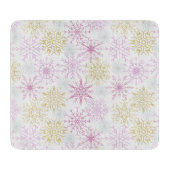 Schneeflocken Schneidebrett (Vorderseite)