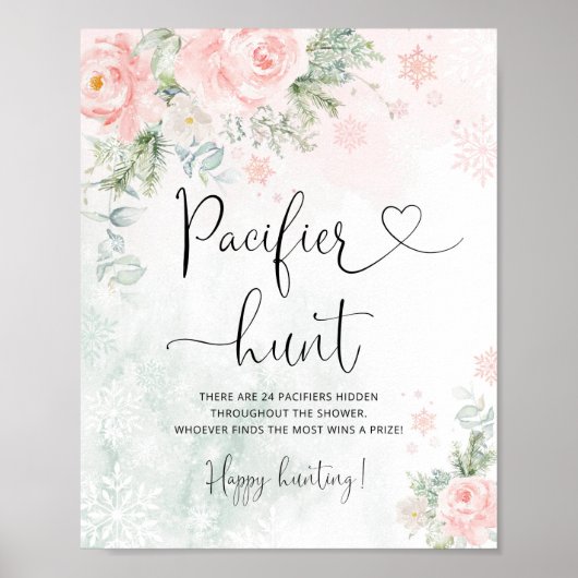 Schneeflocken-Schnuller-Jagdspiel Poster (Vorne)