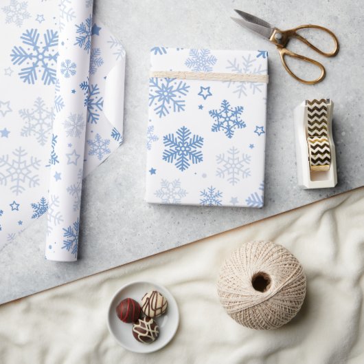 Schneeflocken. Schönes Winter Wrapping Paper Geschenkpapier (Kunsthandwerk)