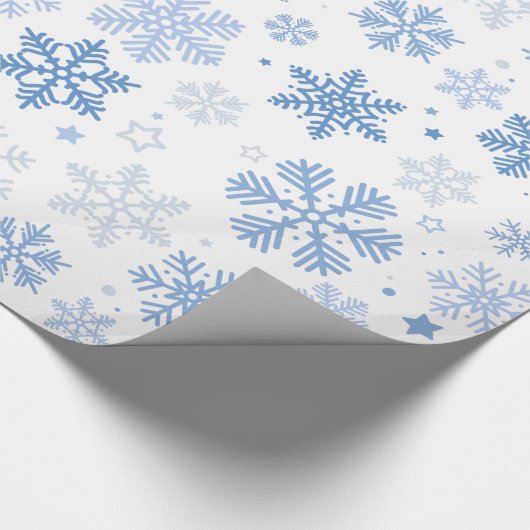 Schneeflocken. Schönes Winter Wrapping Paper Geschenkpapier (Ecke)