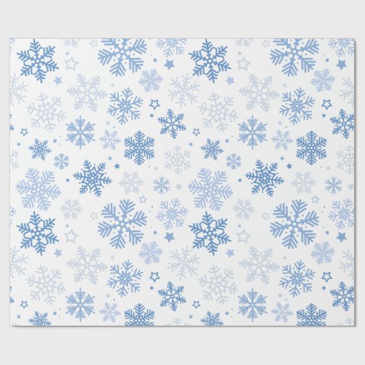 Schneeflocken. Schönes Winter Wrapping Paper Geschenkpapier (Flach)