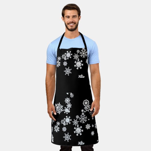 Schneeflocken Schürze (Getragen)