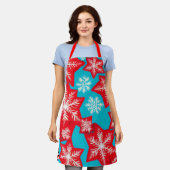 Schneeflocken Schürze (Getragen)