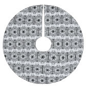 Schneeflocken Schwarz-weiße skandinavische Weihnac Polyester Weihnachtsbaumdecke (Vorderseite)