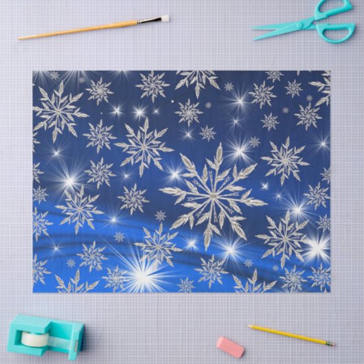 Schneeflocken Seidenpapier (Basteln)