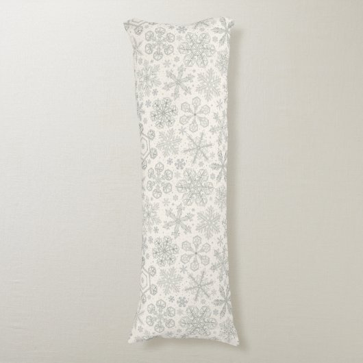 Schneeflocken Seitenschläferkissen (Vorderseite Vertikal)